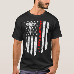 Aide Geriatric Nurse American Flag RN Registriert T-Shirt