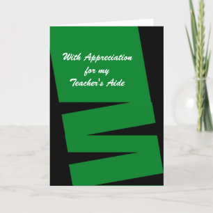 Aide Merci de l'enseignant, vert et noir