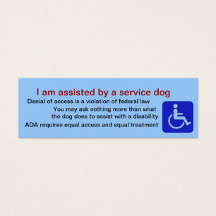 Aidé par des cartes de chien de service