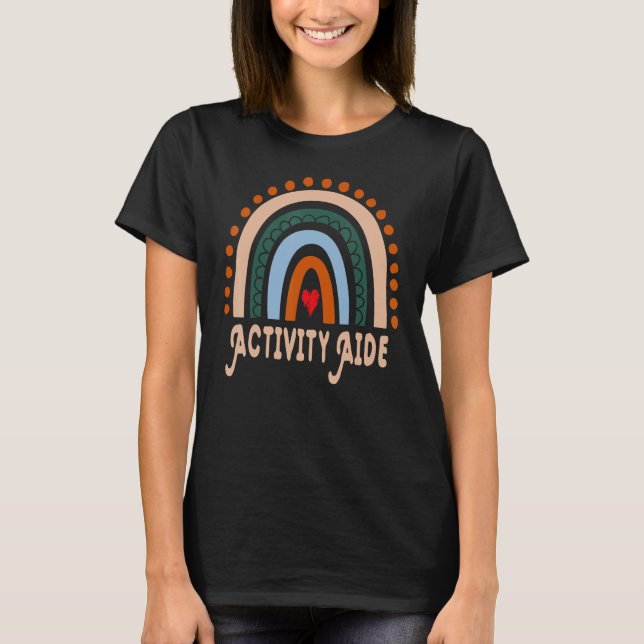 Aide Rainbow Niedliche Bewertung T-Shirt (Vorderseite)