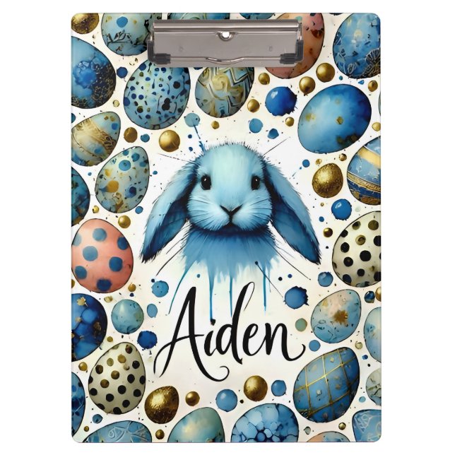 AIDEN ~ EASTER Bunny und Eier ~ Klemmbrett (Vorderseite)