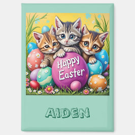 AIDEN ~ EASTER KITTENS Easter Eggs~  Magnet