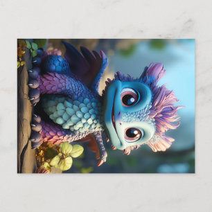 Aiden, ein Whimsikischer Drache Feiertagspostkarte