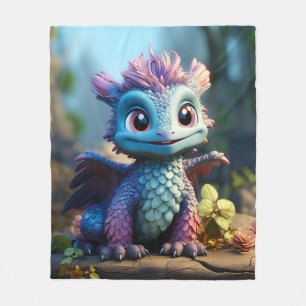 Aiden, ein Whimsikischer Drache Fleecedecke