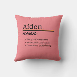Aiden, Personalisierte Bezeichnung für Junge Kissen