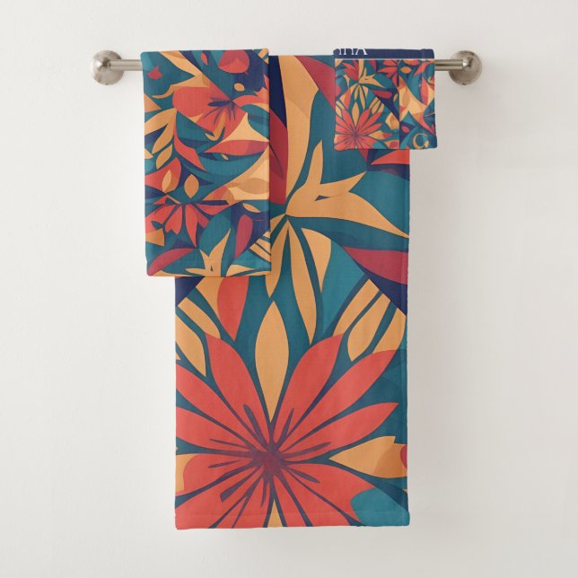 Aidi Mosaic Personalisiertes Muster Badhandtuch Set (Insitu)