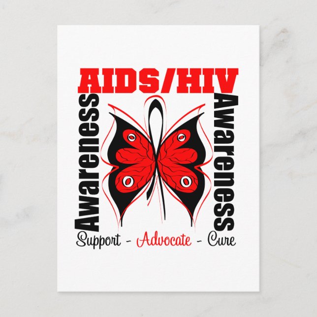 Aids Awareness Butterfly Postkarte (Vorderseite)