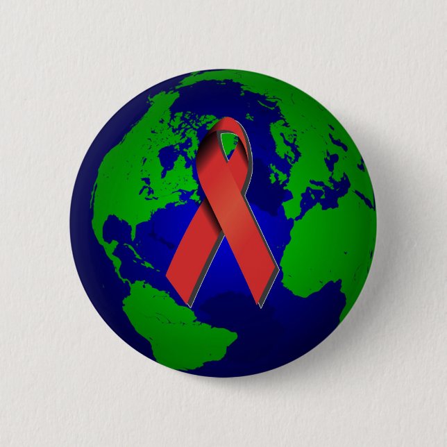 AIDS Bewusstsein für alle Button (Vorderseite)