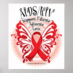 AIDS/HIV-Schmetterling 3 Poster