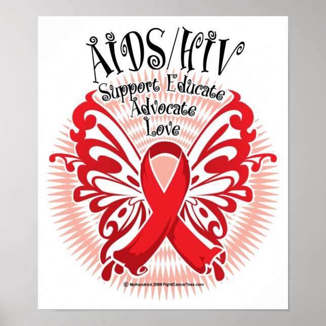 AIDS/HIV-Schmetterling 3 Poster (Vorne)