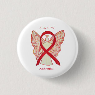 Aids und HIV-Sensibilisierungskampagne Angel Indiv Button