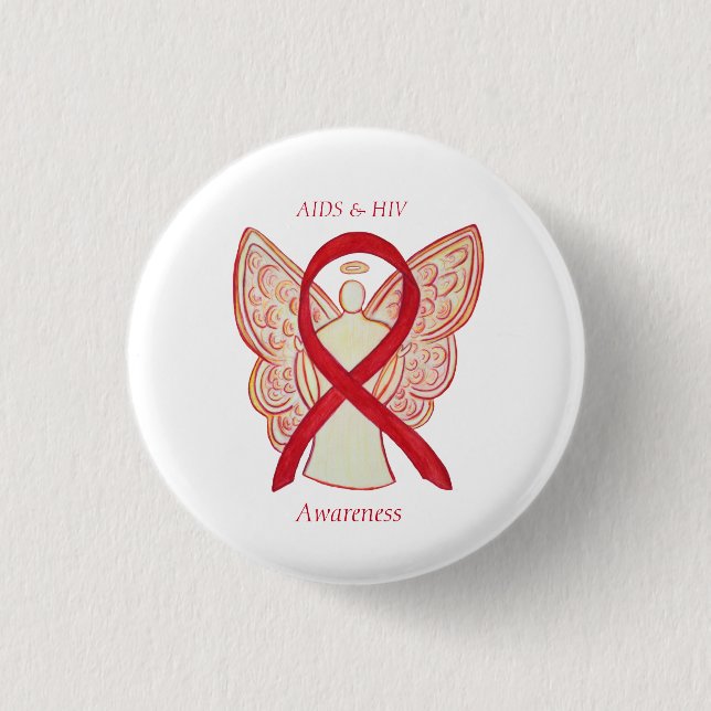 Aids und HIV-Sensibilisierungskampagne Angel Indiv Button (Vorderseite)