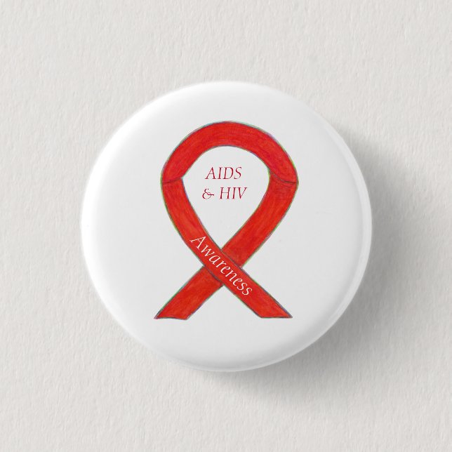 Aids und HIV-Sensibilisierungskampagne - individue Button (Vorderseite)