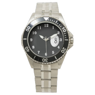 Aight Ball Billiard Thema Armbanduhr