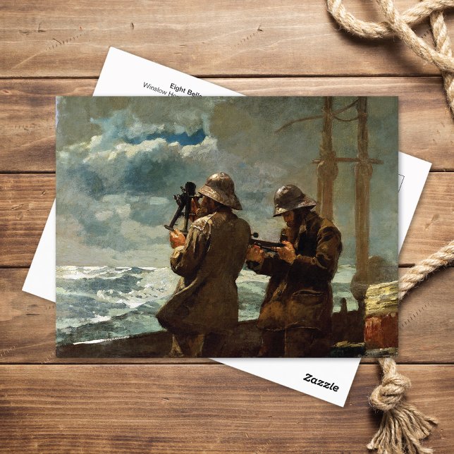 Aight Bells Nautical Winslow Homer Postkarte (Von Creator hochgeladen)