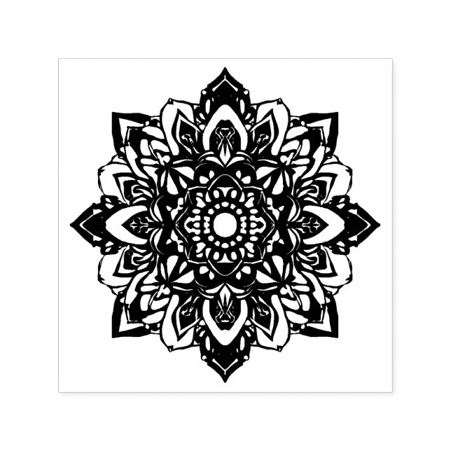 Aight Point Star Blume Mandala Permastempel (Design)