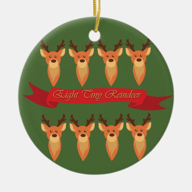Aight Tiny Reindeer Keramikornament (Vorne)