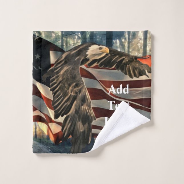 Aigle à drapeau américain (Gant de toilette)