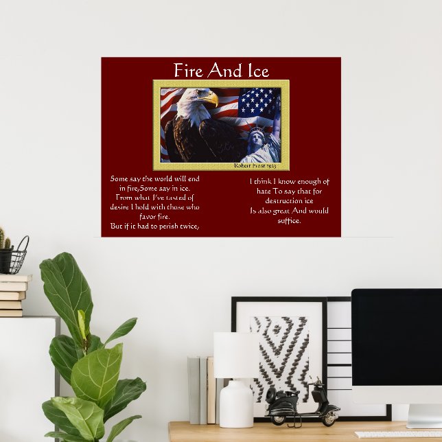 Aigle À Pommes Et À Glaces 4 juillet Affiches (Bureau à domicile)