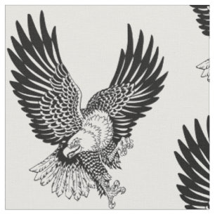 Aigle à tête blanche américain dans le tissu de vo