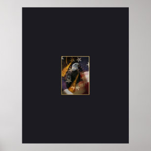 Aigle avec affiche de saveur