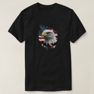 Aigle Avec T-shirt Drapeau Américain