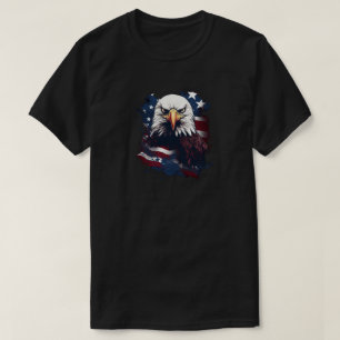 Aigle avec T-Shirt du drapeau américain