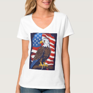 Aigle de cristal en T-shirt en vol