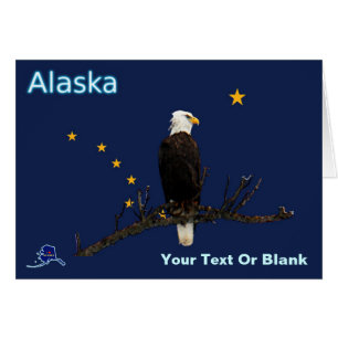 Aigle Et Drapeau De L'Alaska