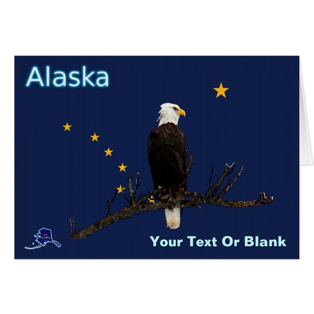 Aigle Et Drapeau De L'Alaska (Devant horizontal)