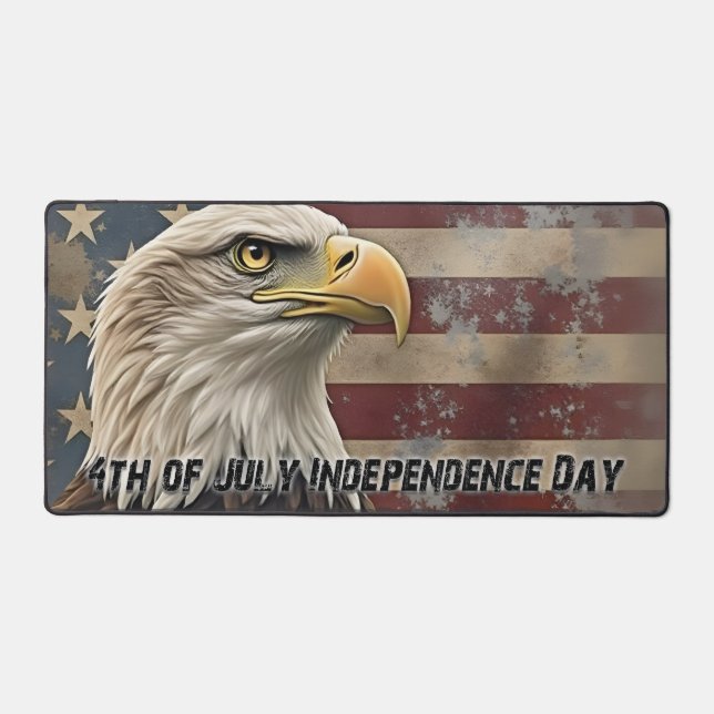 Aigle et drapeau majestueux - Esprit de liberté (Recto)