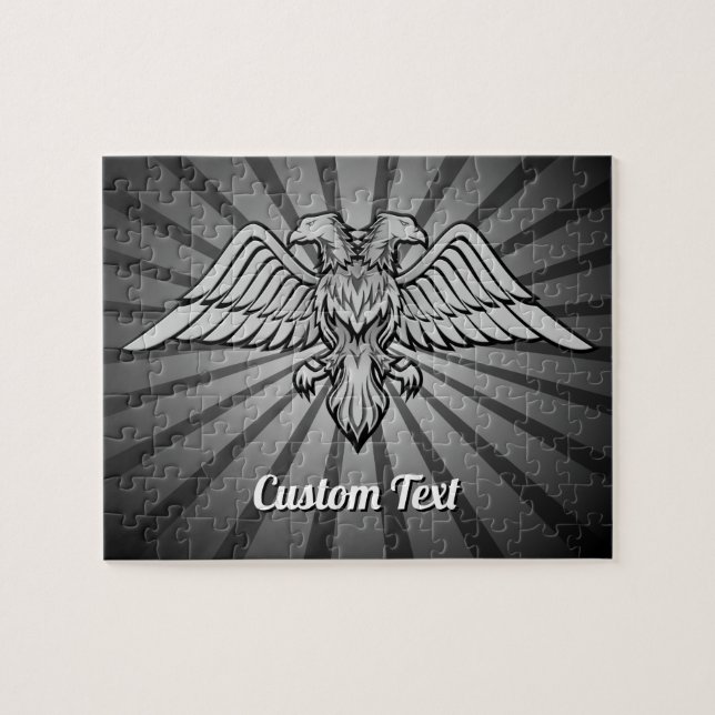 Aigle gris avec deux têtes Puzzle (Horizontal)