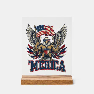 Aigle Patriotique Merica Vintage Vector Design de