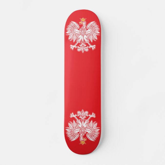 Aigle Polonais Décrit En Skateboard Rouge (Recto)