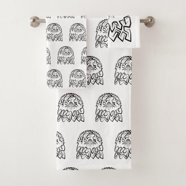 Aigle tribale noire et blanche (En situation)