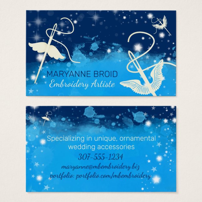 Aigle volant couture aiguille broderie quilting (Devant & derrière)