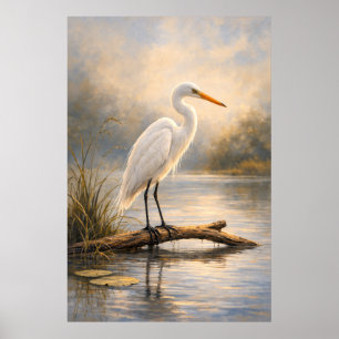 Aigrette de Stillwater   Faune côtière   Affiche