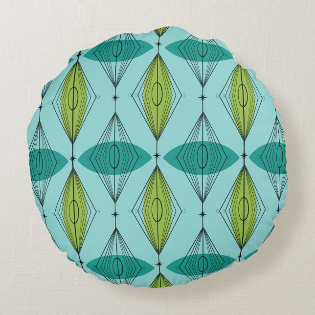 Aiguille atomique et Starbursts Coussin (Dos)