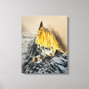 Aiguille des Deux Aigles Sonnenaufgang, Chamonix Leinwanddruck