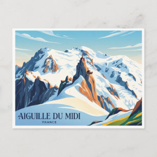 Aiguille du Midi Chamonix Frankreich Postkarte