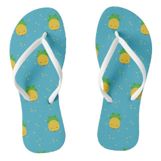 Aiguille kawaii bleu blanc tongs
