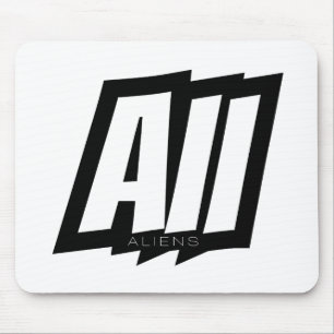 AIIALIENS ; AI Illustriert von Außerirdischen Mousepad