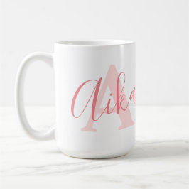 Aika-Name bedeutet Monogramm A coral Text Kaffeetasse
