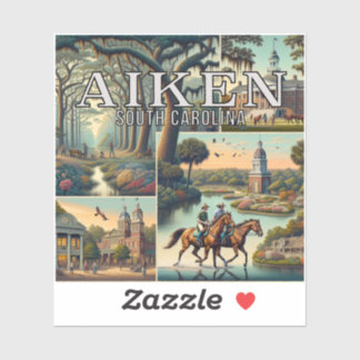 Aiken South Carolina 3 Inch Vinyl Sticker