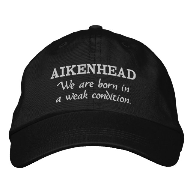 Aikenhead Clan Motto bestickter Hut (Vorderseite)