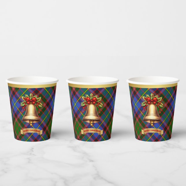 Aikenhead Personalisiert Tartan Christmas Pappbecher (Multi)