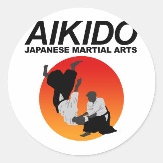 Aikido 3 runder aufkleber