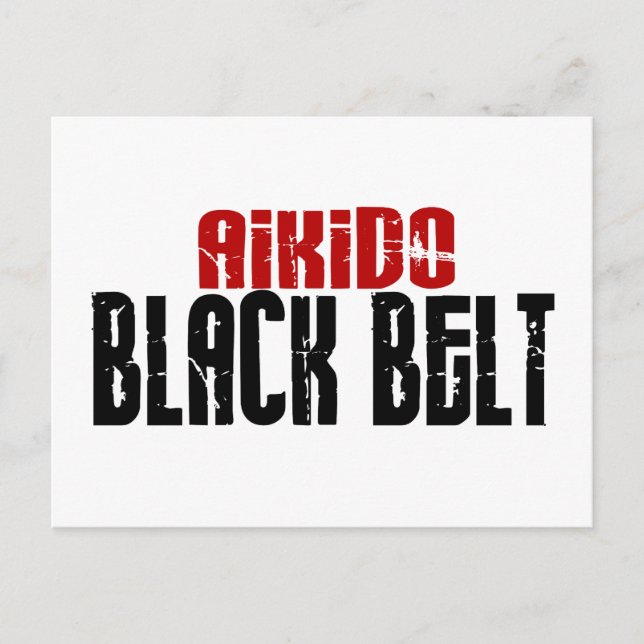Aikido Black Belt Postkarte (Vorderseite)