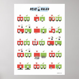 Aikido Dojo Regeln Poster
