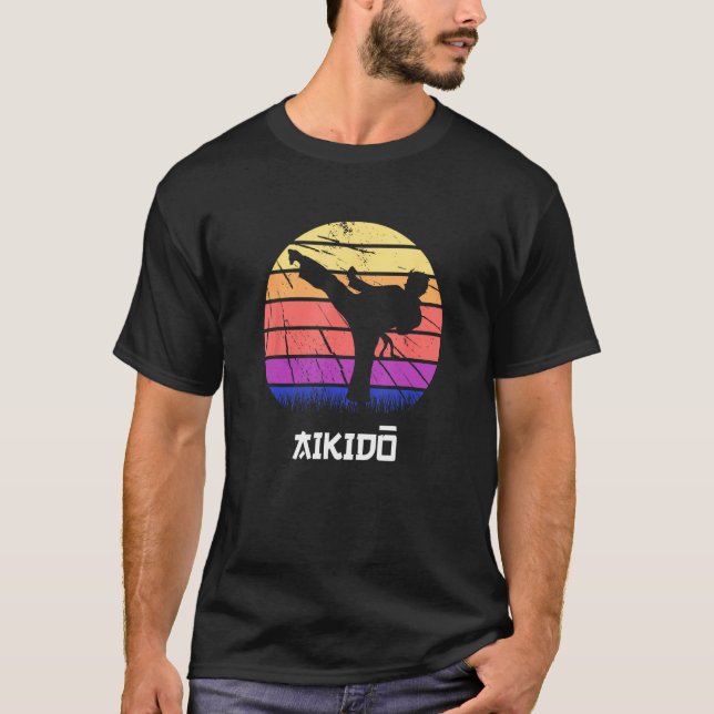 Aikido Figure Exercise Training T-Shirt (Vorderseite)